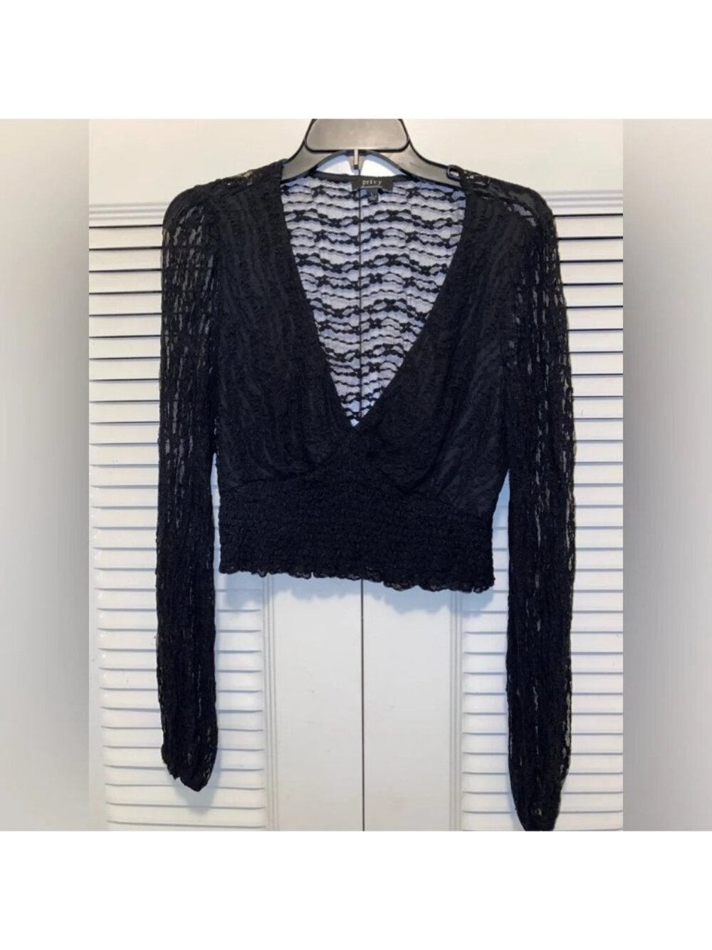 Black Lace crop top